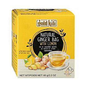 Имбирный напиток "Gold Kili" Натуральный с лимоном, 20 пирамидок