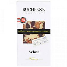 Белый шоколад с миндалем, клюквой и клубникой, BUCHERON, 100 г