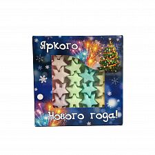 Сахар фигурный "Звёздочки", цветной микс, Box, "Новый год", 155 г