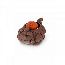 Чайная фигурка из исинской глины "Черепаха с шаром"