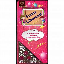 Шоколад темный "Funny story" с мармеладной малиной и хрустящим безе, Libertad, 80 г