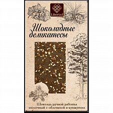 Шоколад молочный "Шоколадные деликатесы" с облепихой и кунжутом, Libertad, 80 г