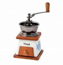 Кофемолка «TimA» керамическая, ручная (дерево/гжель), SL-036