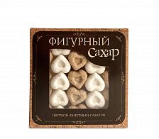 "Сердечки" Фигурный сахар, бело-коричневый микс, Box, 195 г