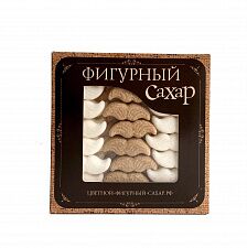 "Усы" Фигурный сахар, бело-коричневый микс, Box, 195 г