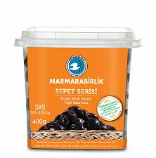 Черные оливки, Marmarabirlik Basket Sepet Serisi, "3XS", 400 г