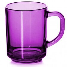 Стеклянная кружка "Enjoy" фиолетовая, 250 мл