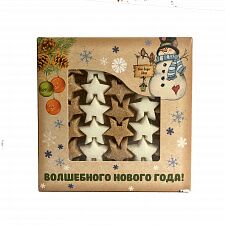 "Звёздочки" Фигурный сахар бело-коричневый, Box, "Новый год", 155 г
