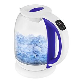 Чайник электрический Kitfort, бело-фиолетовый, КТ-6140-1