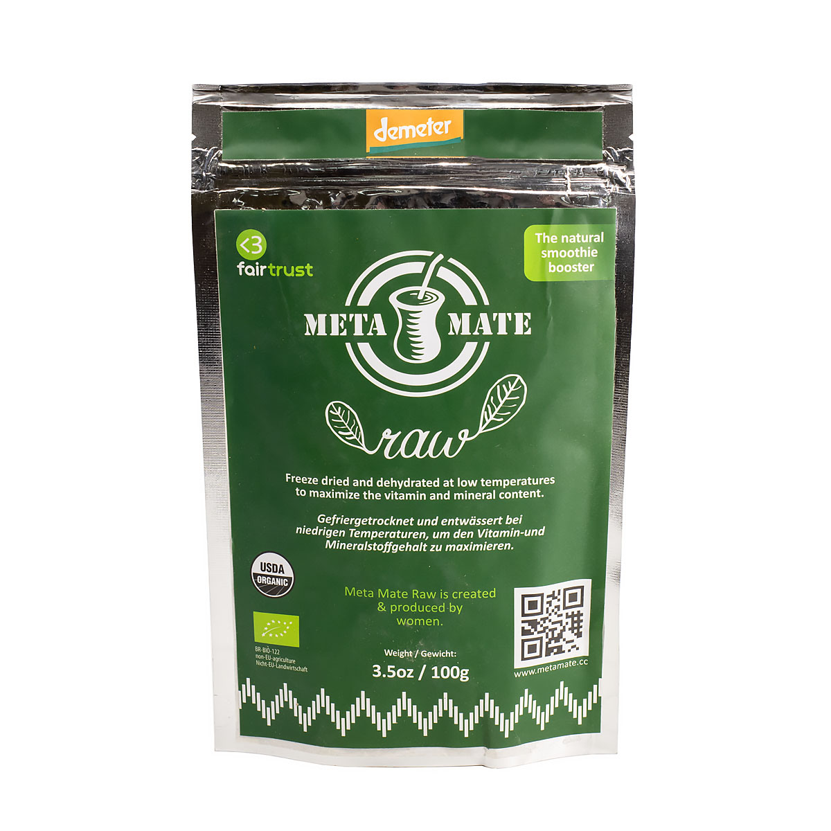 Мета мате. Yerba Mate 100гр. Мате meta Mate Raw Bio, 100 г.