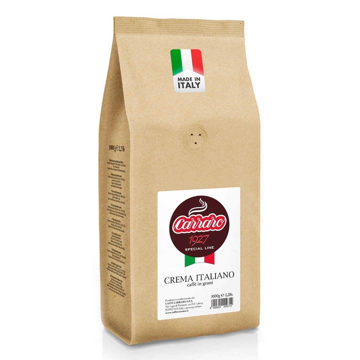 Кофе в зернах Caffe Carraro Crema Italiano, 1 кг
