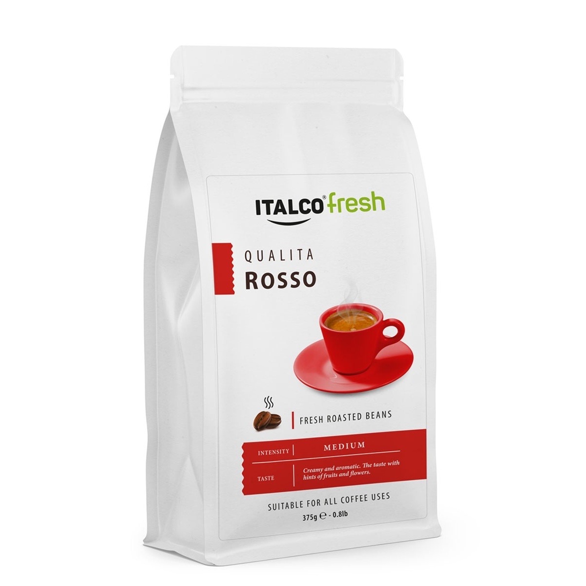 Кофе жареный в зернах Italco Qualita Rosso, 375 г