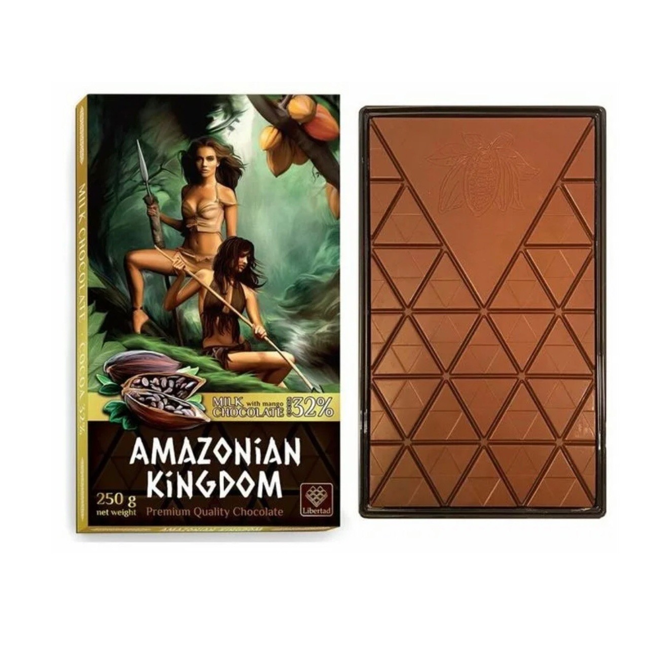 Шоколад молочный Королевство Амазонок с манго, Libertad, 250 г