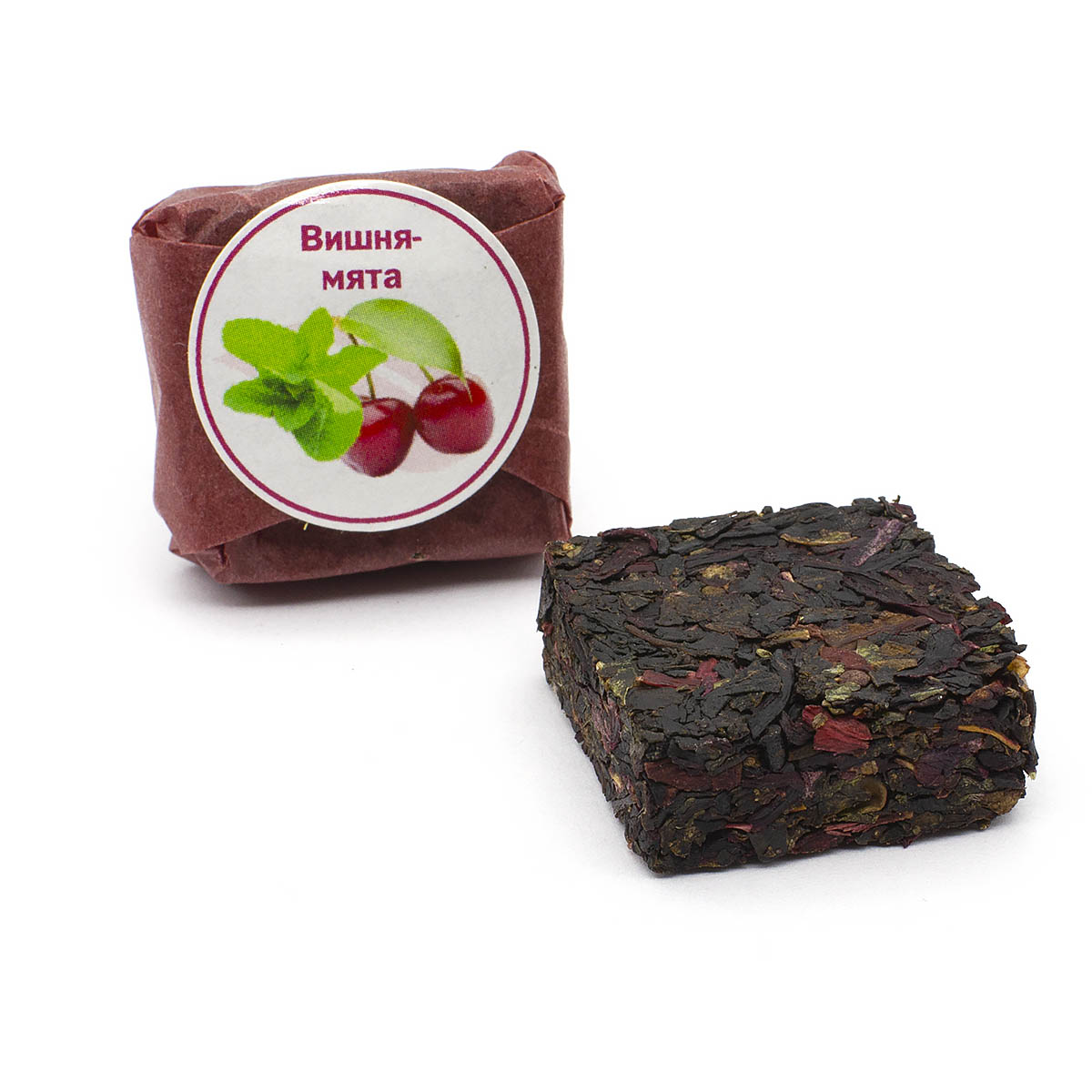 Чай фруктово-ягодный Вишня-мята, кубик 5-7 г