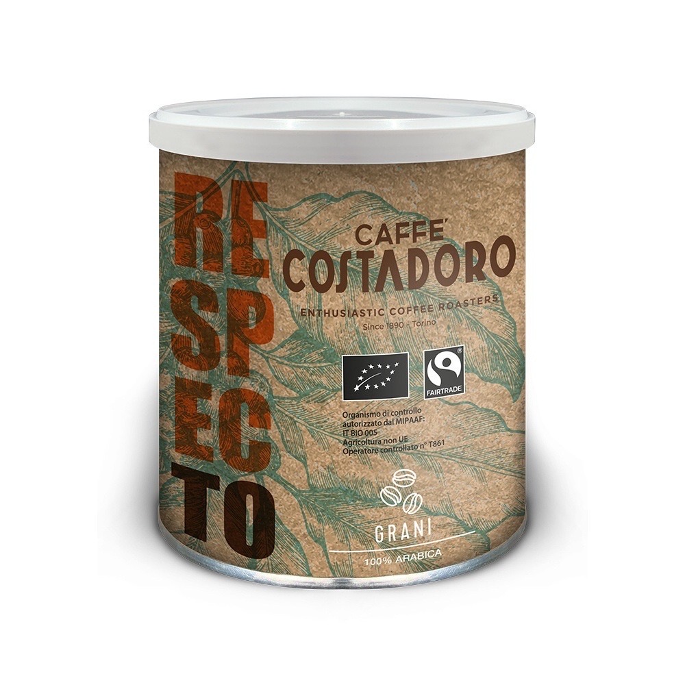Кофе в зернах COSTADORO RESPECTO GRANI 100% ARABICA TIN, 250 г
