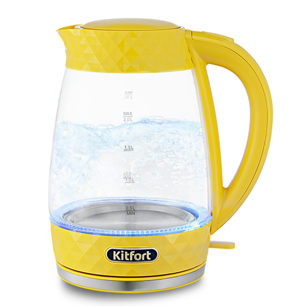 Чайник электрический Kitfort, желтый, KT-6123-5