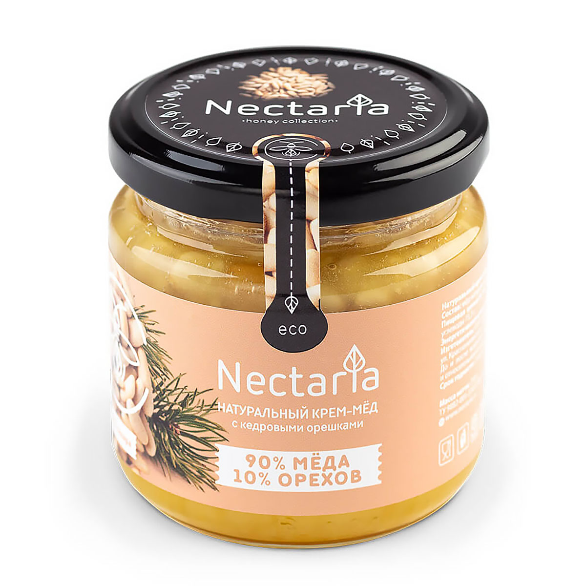 

Крем мёд с кедровыми орешками Nectaria, 230 г