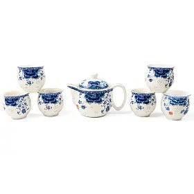 Набор чайный Синие цветы, 7 предметов