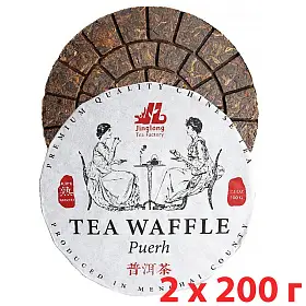 Пуэр Шу Цзинлун, Waffle Tea, мини блин, 200 г х 2 шт